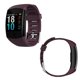 thumbnail image 5 of Q11 Pantalla a color grande Deportes Pulsera impermeable Monitor de ritmo cardíaco durante el sueño Reloj inteligente (vino tinto, 5 of 8