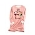 thumbnail image 2 of Tenues d'Automne pour Femmes, Mode Décontractée d'Hiver, sous-Couche Chaude en Peluche, Imprimé de Noël, Manches Longues, Col Rond, Tenue d'Invité de Mariage pour Femmes en Solde, 2 of 6