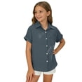 thumbnail image 2 of Rhuody Girls Tops Crewneck T Shirt Cartoon Prints Tee Short Sleeve Tops Trend Summer Wear 7-8 Years Dark Gray, 2 of 5