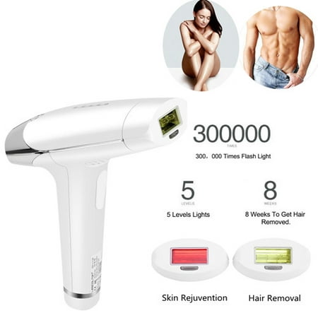 IPL (Intense Pulsed Light) 2 in 1 Laser Hair Removal System 300,000 Flashes - FACE & BODY - Women & men, Mini Permanent Painless Hair Removal Skin Rejuvention (Best Light Hair Removal System)