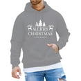 thumbnail image 1 of Chandail à Capuche à Manches Longues Imprimé Lettre Mode Décontractée de Noël pour Hommes, 1 of 4