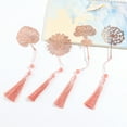 thumbnail image 3 of Eoperou Plant Vein Bookmark with Exquisite Tassel Hollow Design Classical Metal Leaf Page Marker Teacher Student Gift, 3 of 8