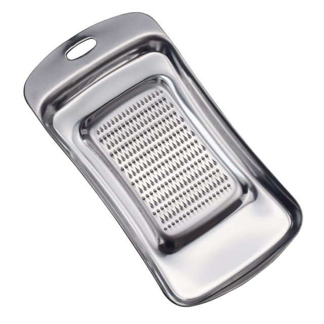 Harpily Garlic Chopper Stainless Garlic Grater Crusher Spoon Tray Grinding Kitchen Tool