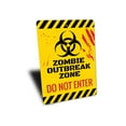 thumbnail image 3 of Zombie Do Not Enter Novelty Sign, Metal Wall Decor - 10x14 inches, 3 of 4