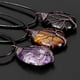 thumbnail image 4 of Healing Stones Tree of Life Necklace with Tiger Eye and Amethyst Crystals - Chakra Jewelry for Men and Women - Copper Wire Wrap Gemstone Pendant, 4 of 5