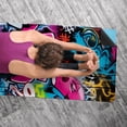 thumbnail image 5 of Graffiti Gym Towel with Storage Bag, 72.8"x26.8", Suitable for Yoga, Pilates, Fitness, etc. - Gym Towels for Hot Yoga, Pilates, and Workouts, 5 of 6