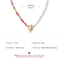 thumbnail image 3 of Iumwxz Collier Ras-du-Cou Perlé pour Femmes Filles Collier Ras-du-Cou Coloré Perlé Bijoux, 3 of 9