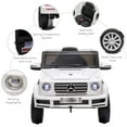 thumbnail image 3 of Kids Bikes Aosom 12V Kids Electric Car, Mercedes Benz G500 Licensed Battery Powered Ride on Truck for Kids with Remote Control, Headlights, Music, Suspension & Storage for Boys and Girls, White,Kids, 3 of 9