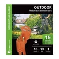 thumbnail image 2 of Xtricity - 1 Plug Electrical Extension Cord with Grounding, 15 Meter Length, For Outdoor Use, Orange, 2 of 2