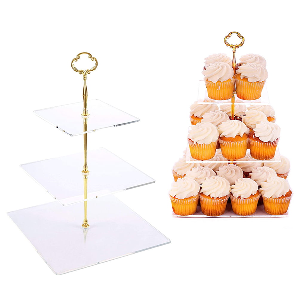 Birdcage Cupcake Stand Vintage 3 Layers Cardboard Kids Birthday Tea Party Decor