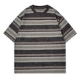 thumbnail image 6 of Trendfront Womens Summer Crew Neck Short Sleeve Tops Oversized Loose Fit Stripe Tees Graphic Pattern Printed Casual T-Shirts, 6 of 6