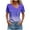 Blue, variant on Womens Tops Short Sleeve Gradient Slanted Shoulder Neck Fashion Casual Short Sleeved Spring And Summer Top