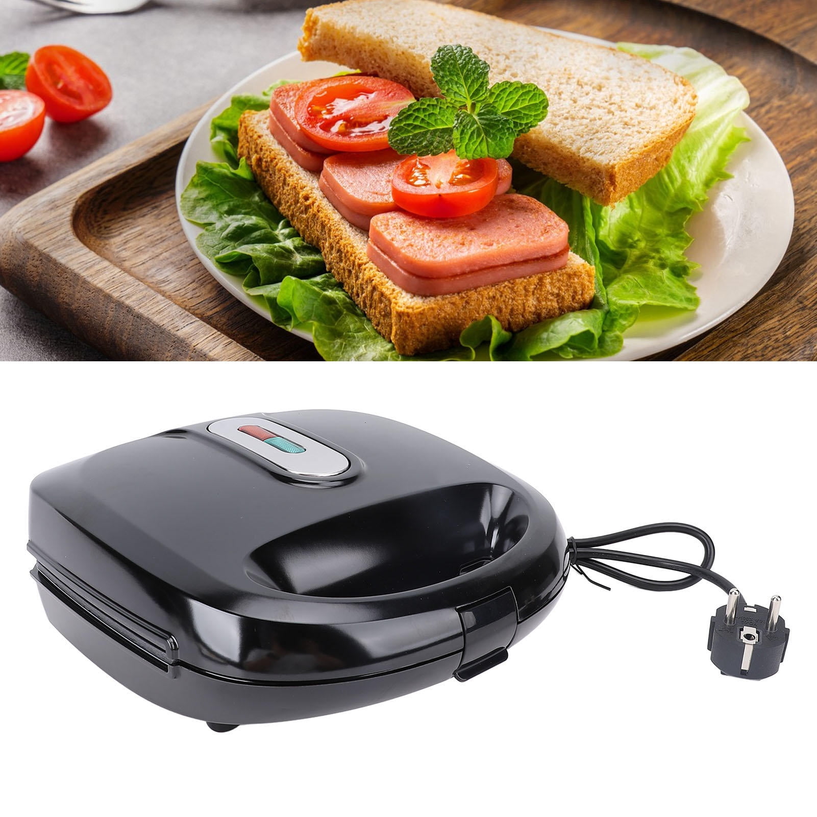 Suodoka 3‑in‑1 Breakfast Station – Panini Press, Waffle Maker & Egg Cooker, Non‑Stick, Quick‑Heat, BPA‑Free, Easy Clean, 220V