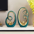 thumbnail image 2 of Blessings Decor Luxury Ceramic Decoration Modern European Abstract Christmas Sculpture Other Home Decoration (Green Design Large), 2 of 4