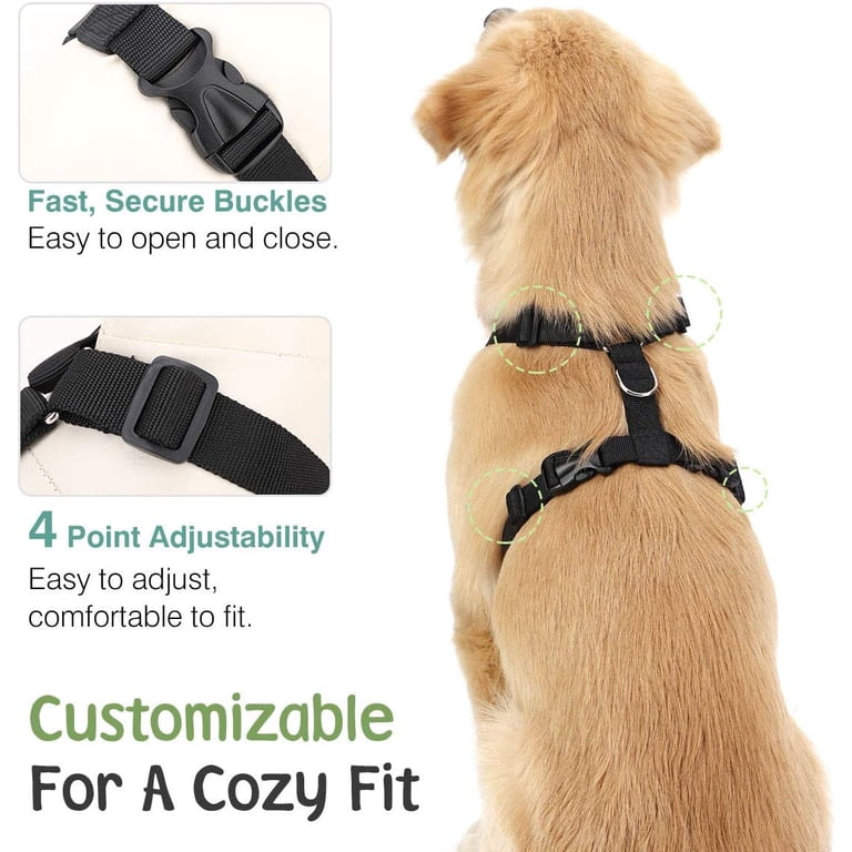 Dog Vehicle Safety Harness, Medium Black photo 3