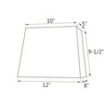 thumbnail image 5 of Aspen Creative Corporation 12'' Cotton Rectangular Lamp Shade, 5 of 5