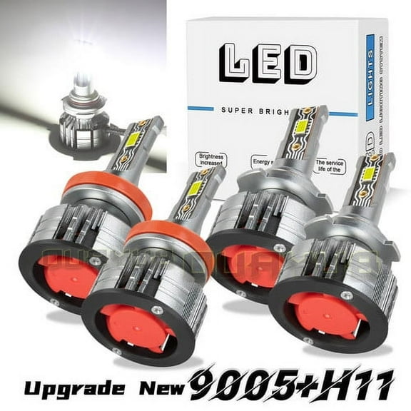 LED Headlight Bulbs High & Low Beam Kit 6000K for 2017-2019 Nissan Titan