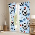 thumbnail image 3 of Erosebridal Soccer Gamer Black Out Curtains for Kids Teens,Boys Sport Theme Stars Print Curtains Pack of 2 (42x63 Each),Luxury Bedroom Decor, 3 of 6
