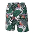 thumbnail image 4 of Susaid Tropical Leaves Print Men's Swim Trunks Hawaiian Bathing Mesh Lining Suit Swimsuits Beach Shorts with Pockets-Medium, 4 of 6