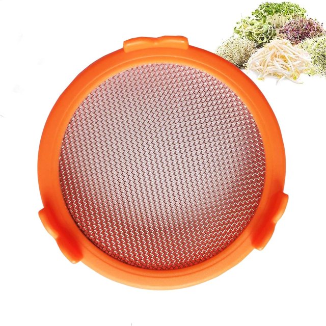 Sprouting Jar Lids, Mason Jar Screen Lids, Mason Jar Screen Lids Sprouting, Wide Mouth Mason Jars Lids, Plants Growing Kit | Sprout Lid With Stainless Steel Screen For Wide Mouth Mason Jars