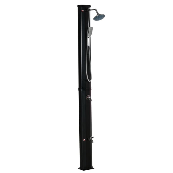 Outsunny 7ft Outdoor Solar Heated Shower for Backyard Pool