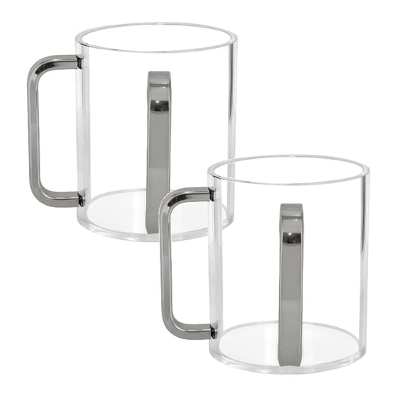 2Pcs Clearance Sale! Hand Washing Cup With Handles 5" Clear Acrylic Hand Washing Cup For The Glass&Bottle Practical Home Decor