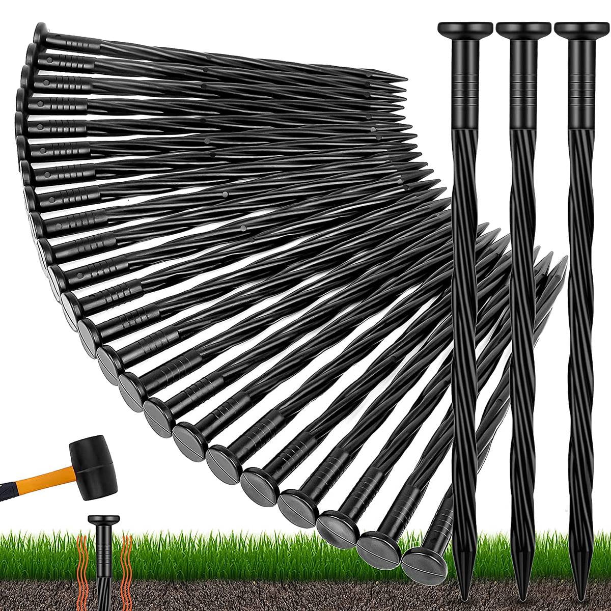 60 Count Landscape Edging Anchoring Stakes 8Inch Garden Lawn Yard