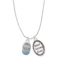thumbnail image 1 of Delight Jewelry Silvertone Light Blue Baby Shoe with Crystal Strap Best Mom Ever Charm Necklace, 1 of 4