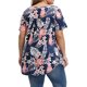 thumbnail image 5 of Blusa Informal de Manga Corta con Estampado Talla Grande para Mujer Fiudx, 5 of 6