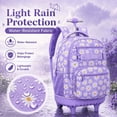 thumbnail image 5 of Rolling Backpack for Girls Teens Women, Daisy Wheeled Bookbag with Laptop Sleeve, Lightweight School Travel Bag with Smooth Roller Wheels, 5 of 9