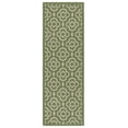 thumbnail image 2 of Safavieh Courtyard Lavern Geometric Indoor/Outdoor Runner Rug, Green/Beige, 2'3" x 6'7", 2 of 8