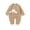 Khaki, variant on Hwmodou Boys Jumpsuits Knit Baby Knitted Sweater Romper Bodysuit Solid Long Sleeve Jumpsuit Cute Outfit Fall Winter Pocket Jumpsuit,0-3M