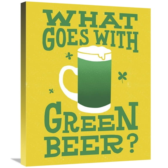 Global Gallery's 'Green Beer Cake I' By Michael Mullan Stretched Canvas Wall Art