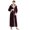 Wine Red, variant on Artfasion Mens Long Bathrobe with Hood Warm Soft Shawl Collar Plush Spa Robe
