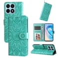 thumbnail image 5 of Funda tipo cartera GANGXUN para Honor X8A , diseño girasol, cuero PU, soporte, cierre magnético, tarjetero, 5 of 5