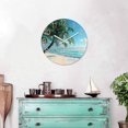 thumbnail image 3 of Beach Wall Clock Silent Non-Ticking Battery Operated Clocks 20 Inch Blue Ocean Tropical Wall Clock Decorative for Living Room Bedroom Office, 3 of 6