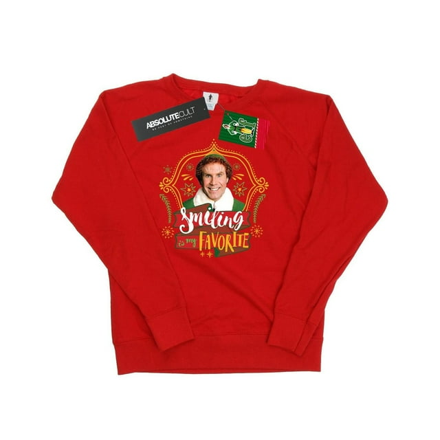 Elf Womens Buddy Smiling Sweatshirt