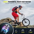 thumbnail image 3 of Totem Skyline Electric Bike for Adults, 26” Ebike 350W Powerful Motor, 36V 10.4Ah Removable Battery Electric Cruiser Bike, Shimano 7-SPEED Gears, Electric City Commuter Bike, White, 3 of 8