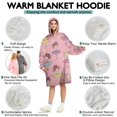 thumbnail image 5 of Ballet Princess Pattern Wearable Oversized Blanket,Wearable Blanket Hoodie for Adults,Cozy Hooded Blankets with Super Pockets,Super Warm Fuzzy Pullover for Women & Men, 5 of 6