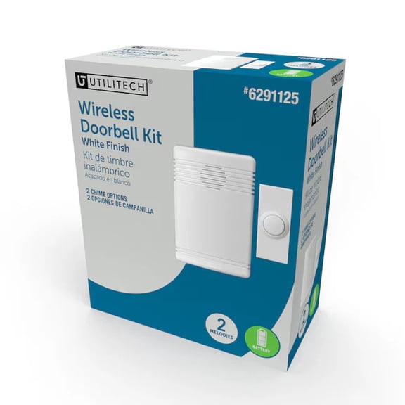 Utilitech White Wireless Doorbell Doorbell kit