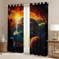 thumbnail image 2 of Homewish Psychedelic Galaxy Planet Curtains Pack of 2 (42x84 Each) for Kids Teens,Outer Space Curtains Blackout,Universe Cosmos Bedroom Curtains,Super Cozy Room Decor, 2 of 6