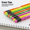thumbnail image 5 of BAZIC Neon Pencils, Latex Free Eraser, Unsharpened Pencils (8/Pack), 24-Pack, 5 of 7