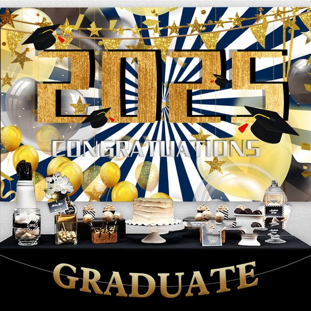 Vrorvz Graduation Photo Polyester Long Lasting Large Background for Parties Events Wrinkle Resistant Easy Storage Suit for Class of Celebrations and Decorations