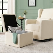 Carter's by DaVinci Adrian Swivel Glider with Storage Ottoman in Ivory Boucle