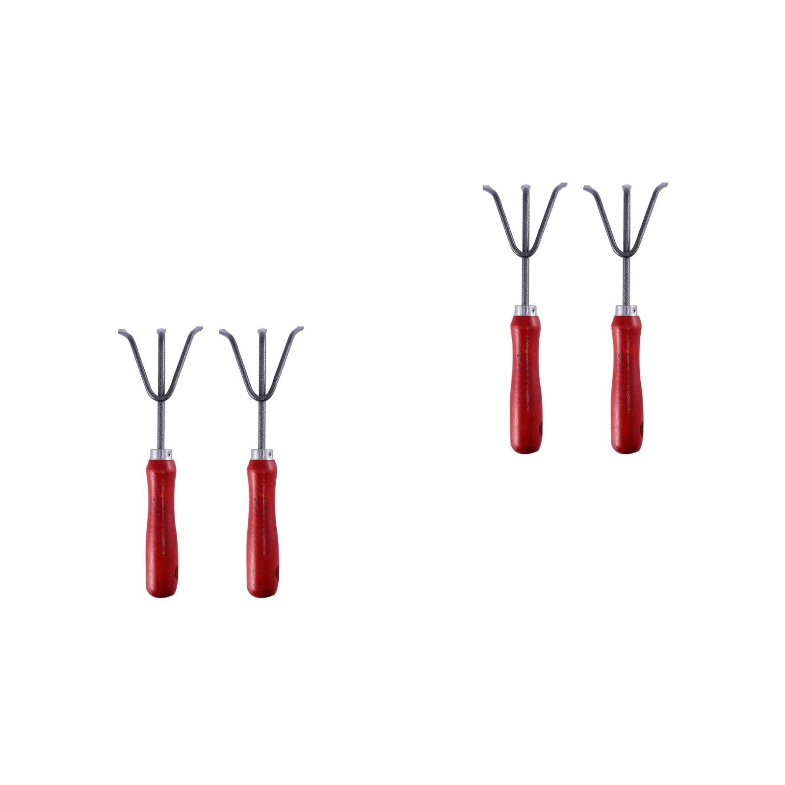 4-Piece Small Hand Cultivator Set for Weeding, Soil Turning, Gardening Tools for Plant Care and Yard Maintenance