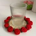 thumbnail image 5 of Virtuetion Unique Crochet Drink Coasters, Unique Handmade Crochet Knitted Flower Placemats, Funny Soft Decorative Coasters for Home Bar Decor and Table Protection, 5 of 7