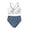 a-White, variant on Girls Swimsuit 7-16Y Girls High Waisted Bikini Sets Sport Two Piece Swimsuit Solid Color Ribbed Bathing Suit with Pockets