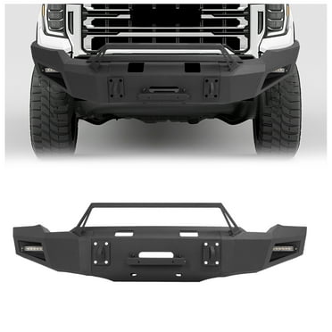 KOJEM Front Bumper, Fit for 2020-2023 GMC Sierra 2500/ 3500HD, W/Winch Plate & Lights 2022 2021