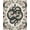 Pink Green Ivory, Pattern 9, variant on Design&I 8'x10' Washable Area Rug Snake Gothic Serpent Botanical Vintage Watercolor Distressed for Dining Room, Large Office, Lounge, Snag-Free