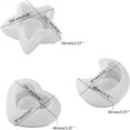 thumbnail image 3 of Tealight Candle Holder Silicone Mould Star Moon Heart Shape Tea Lights Candle Holder Mould Artistic Silicone Moulds Tealight Holder Casting Mould, 3 of 8
